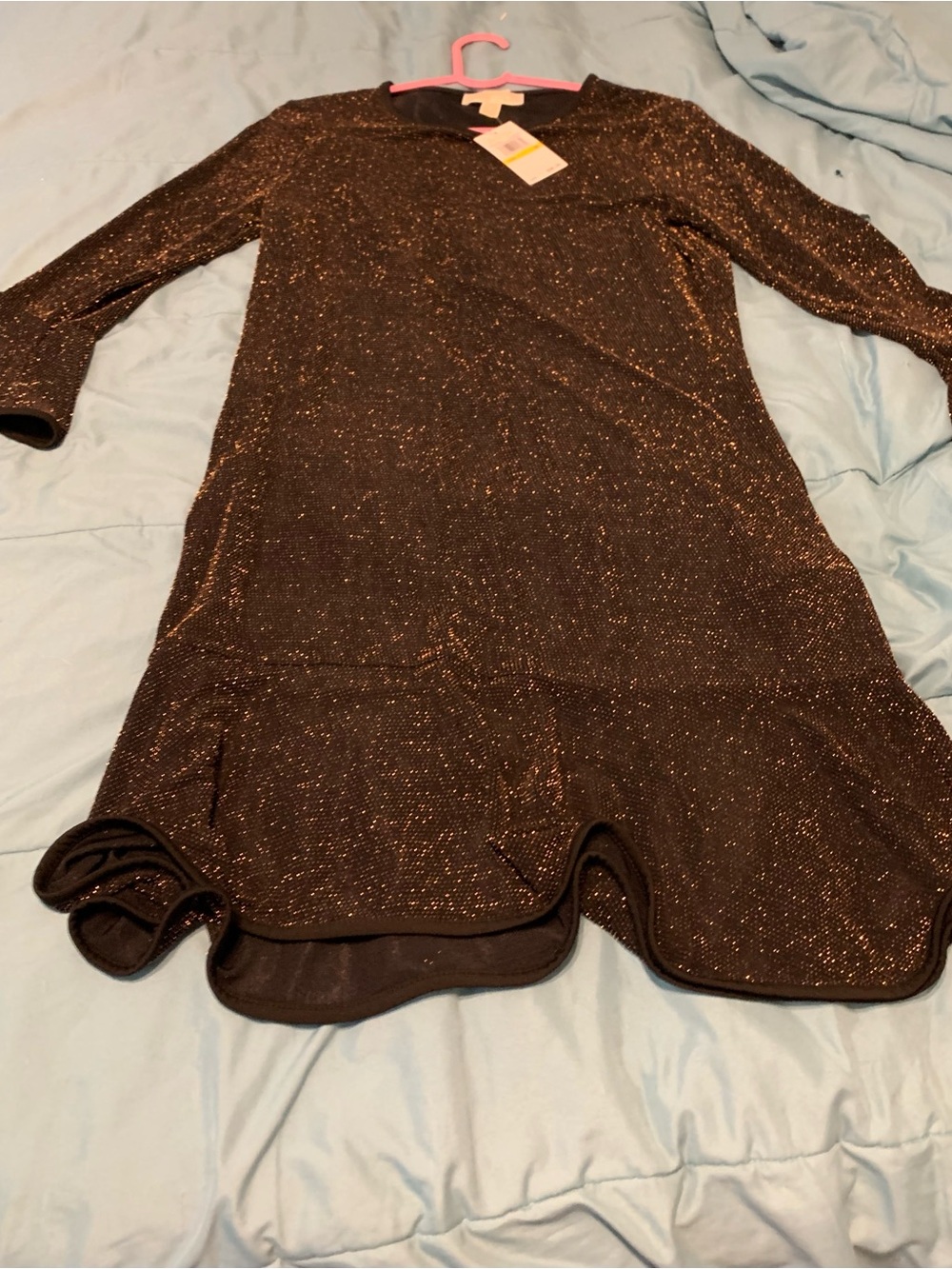 Michael Kors Black Dress with Gold Sparkle Trim
